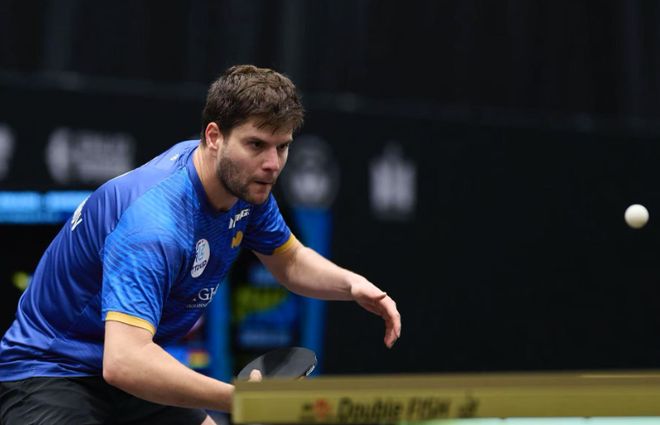 波兰乒乓球队力克英国乒乓球队，奥恰洛夫完成帽子戏法